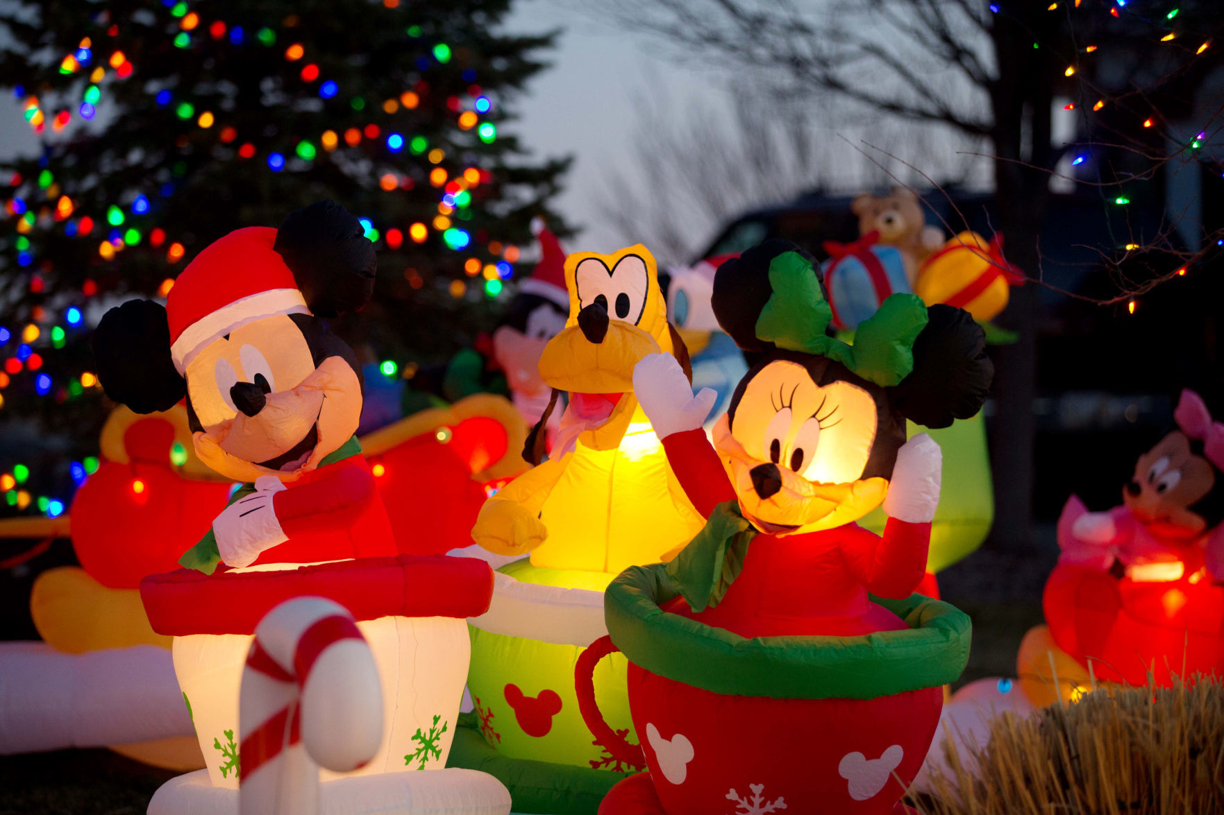 Christmas figures on display at a home near 251st and Capitol Circle.